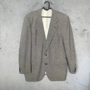 Vintage 80s Burberrys Wool Houndstooth Blazer Men Large Classic‎ Fit Workwear